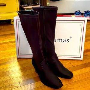 Black Block-Heeled Boots